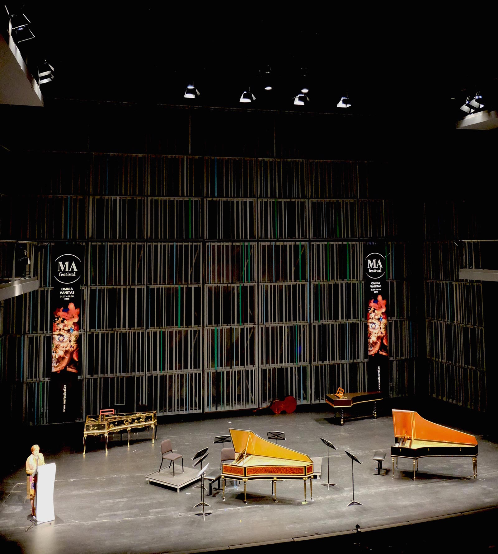 Bruges Concertgebouw with harpsichords